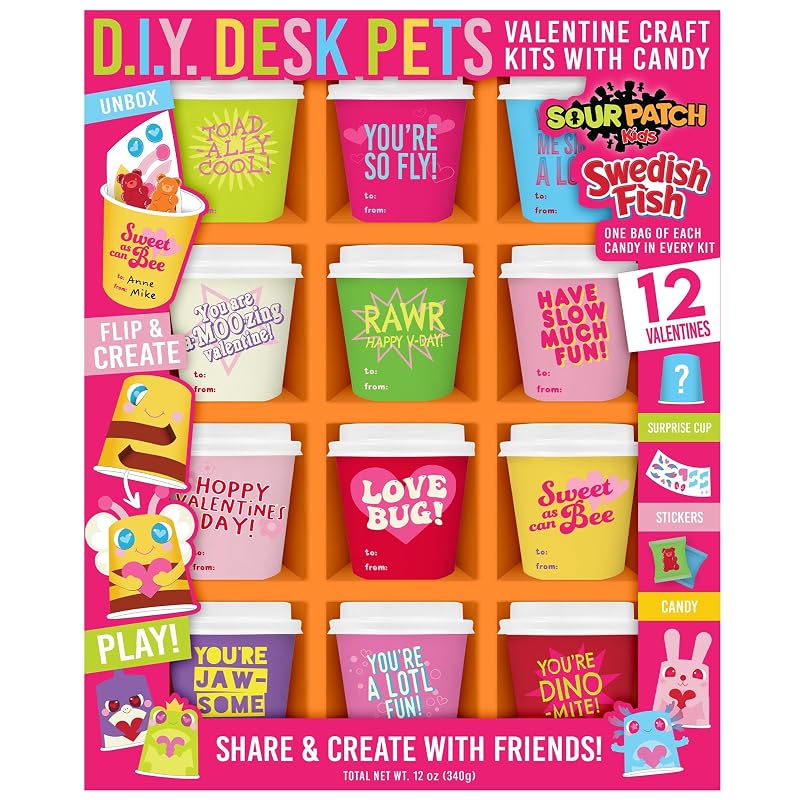 Valentines classroom exchange craft kit set